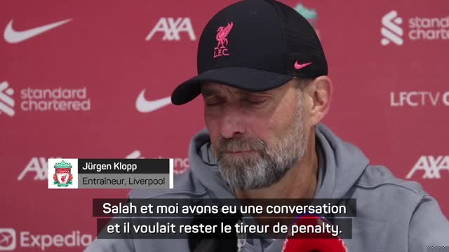 28e j. (en retard) - Klopp : "Salah voulait rester le tireur de penalty"