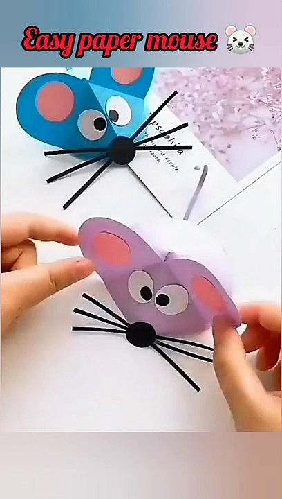 easy paper mouse  craft #shorts