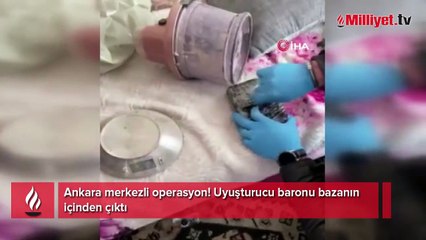 Ankara merkezli operasyon! Uyuşturucu baronu bazanın içinden çıktı