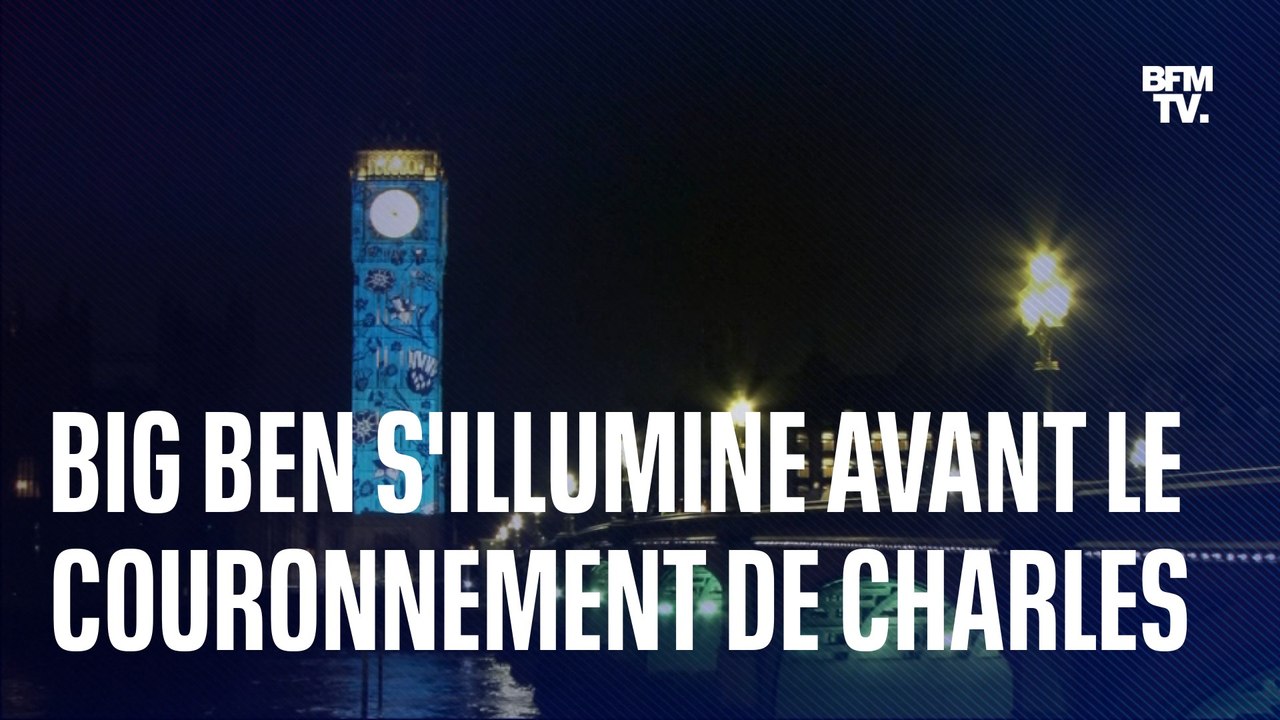 Big Ben s'illumine avant le couronnement de Charles III