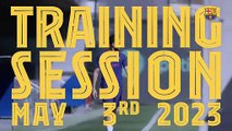 El FC Barcelona, con caras sonrientes en el último entrenamiento / FCB