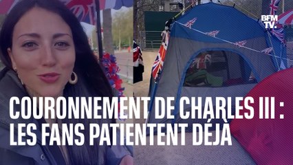 À deux jours du couronnement de Charles III, les fans s'installent déjà pour être aux premières loges