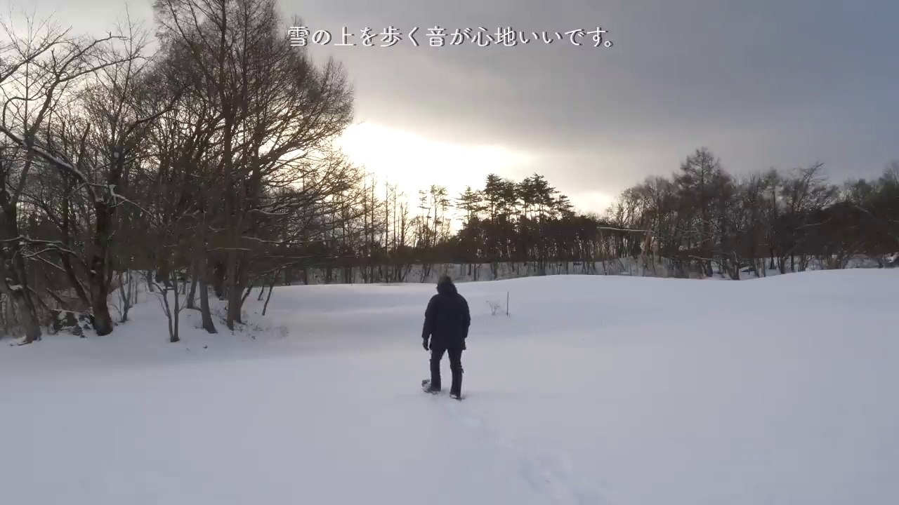 Snow camping BASE CAMP with connecting tent Wagyu steak Snow hiking Relaxing sounds ASMR