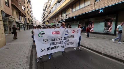 Manifestación de los funcionarios de justicia