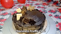 घर पर बनाएं चॉकलेट ट्रफल केक | Easy Chocolate Truffle  Cake Recipe | Different Decoration Design |