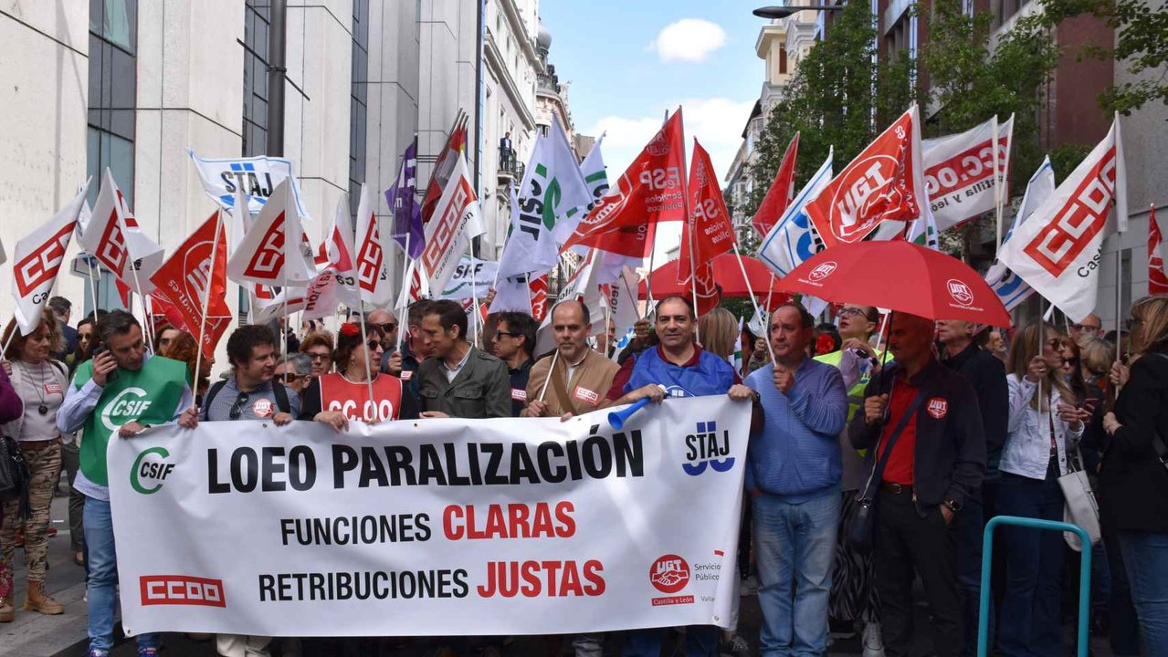 Manifestación de los funcionarios de Justicia en Valladolid