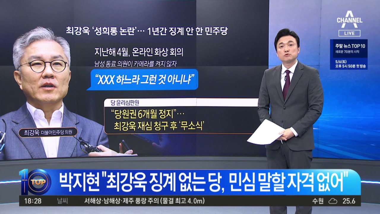 ‘최강욱 짤짤이’ 1년 됐는데…“징계 안 하나” 꼬집은 박지현