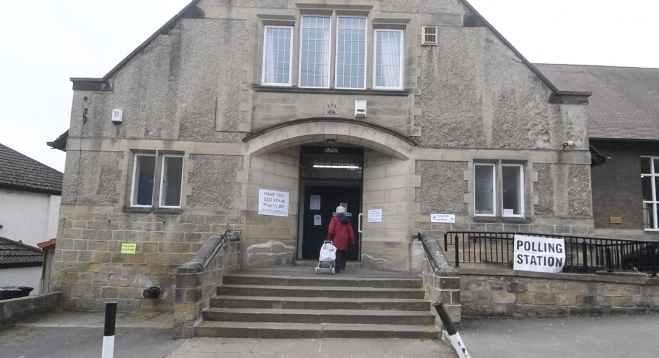 Elections: Polling Station Roundhay, Leeds.