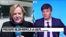 Discours de Zelensky à la Haye : il demande un tribunal pour juger les crimes en Ukraine