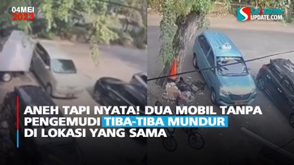 Aneh Tapi Nyata! Dua Mobil Tanpa Pengemudi Tiba-Tiba Mundur di Lokasi yang Sama