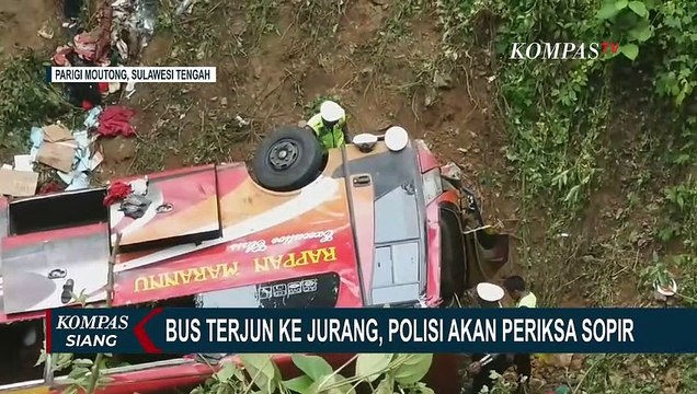 Polisi Lakukan Olah TKP Pasca Kecelakaan Bus Rombongan Santri Gontor di Sulawesi Tengah