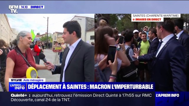 Emmanuel Macron à Saintes: On est beaucoup à être prêts à l'embêter pendant quatre ans , confie cette manifestante