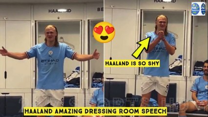 Watch Haaland’s team-talk after smashing Premier League goal record and getting ‘really painful’ guard of honour