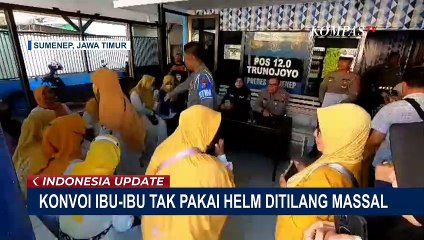 Emak-Emak  di Sumenep Konvoi Tak Pakai Helm, Berakhir Ditilang Massal