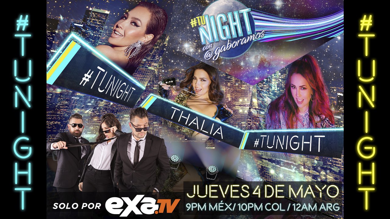 Thalia, Serbia, Kike Jiménez y Leon Leiden en TuNight con Gabo Ramos