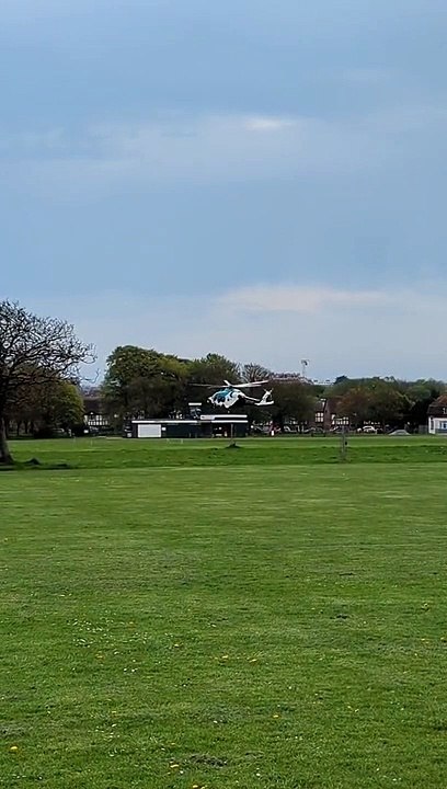 Air Ambulance lands in Shoreham