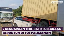 Bus Hilang Kendali Tabrak 7 Kendaraan di Tol Palimanan, 1 Mobil Tersangkut di Kolong Truk