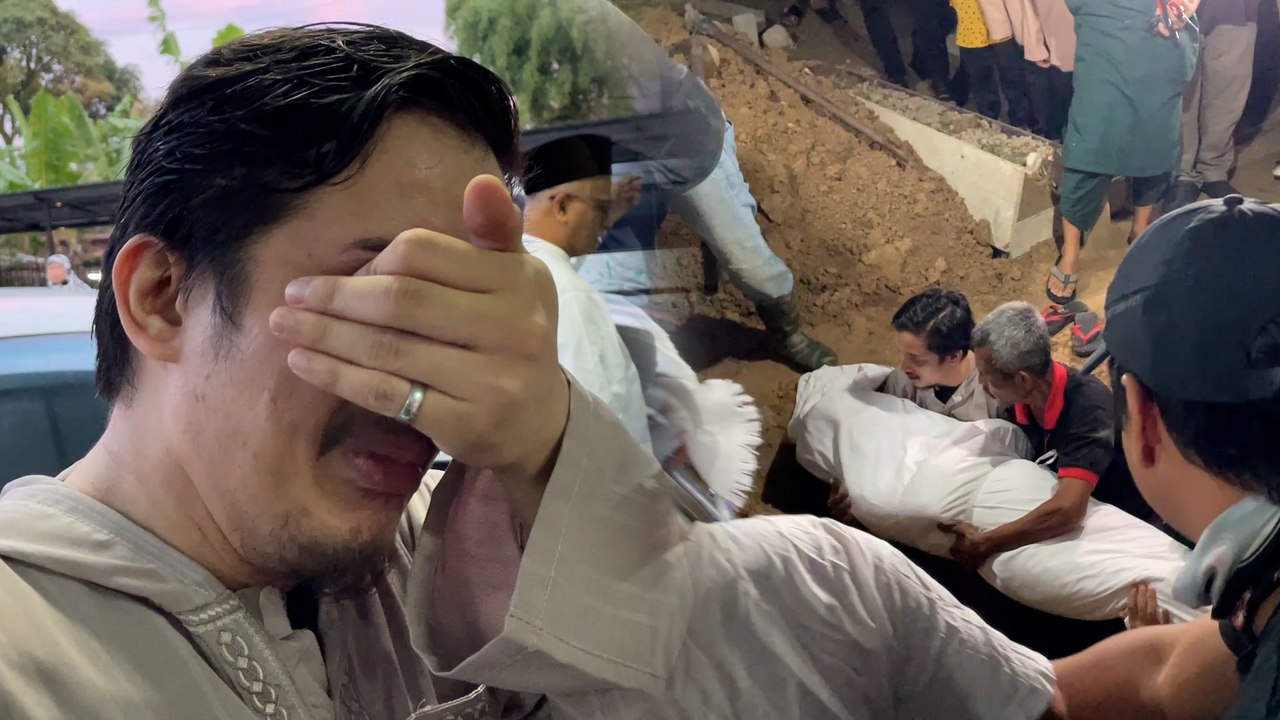 Suasana sayu sekitar pengebumian Ridzuan Hashim, air mata anak lelaki tumpah kongsi cerita tentang bapa