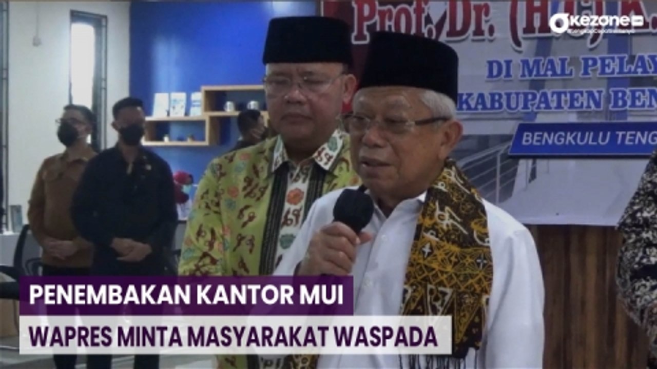 Wapres Ma'ruf Amin Minta Masyarakat Waspada Usai Insiden Penembakan Kantor MUI