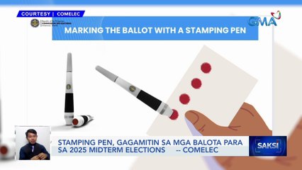 Stamping pen, gagamitin sa mga balota para sa 2025 midterm elections — Comelec | Saksi