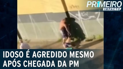 Assaltante tenta roubar idoso mesmo com a chegada da polícia