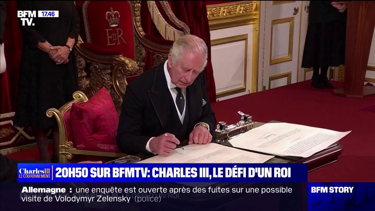 LIGNE ROUGE -  L'agacement de Charles III à cause d'un encrier mal placé lors de la cérémonie de proclamation