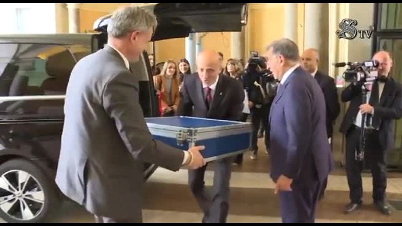 La Russa accoglie la Costituzione a palazzo Giustiniani