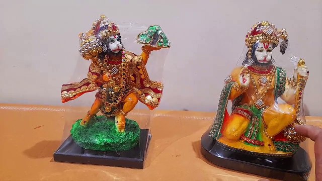 Unboxing and Review of Idol Hanuman Murti Statue for Gifting Any Occasion Idol Bajrangbali Showpiece Home Decor Pooja Car Decor Load Hanuman Bala Ji Color