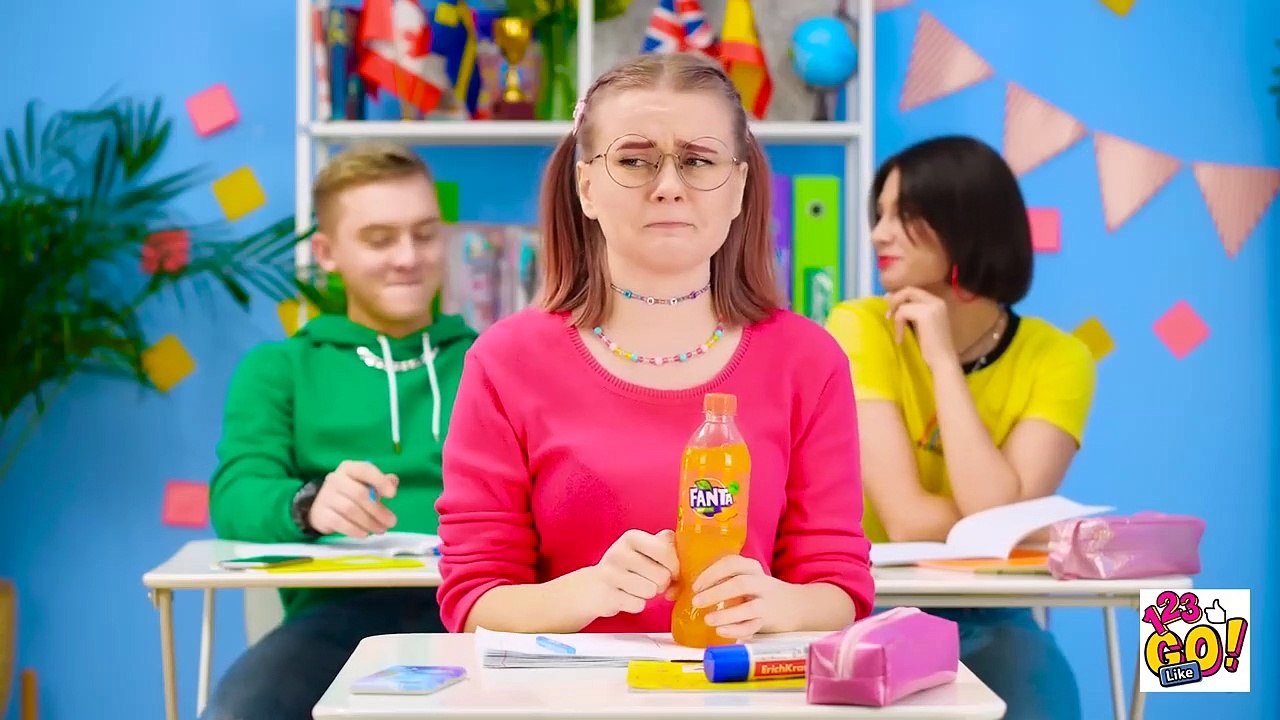 GOOD VS BAD STUDENT IN SCHOOL    School Hacks by Enid VS Wednesday By 123 GO Like