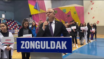 ZONGULDAK - Okullar Arası Tekvando Gençler Türkiye Birinciliği müsabakaları Zonguldak'ta başladı