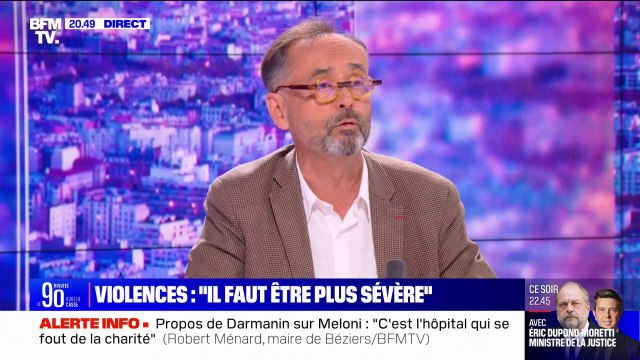 Robert Ménard (maire de Béziers) accuse Jean-Luc Mélenchon de créer un climat hostile à la police lors des manifestations