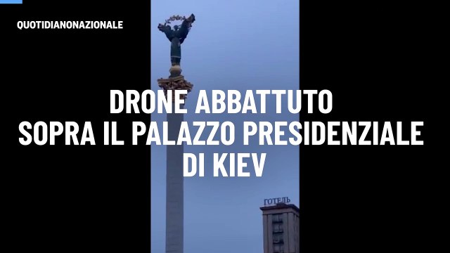 Drone abbattuto sopra il palazzo presidenziale di Kiev