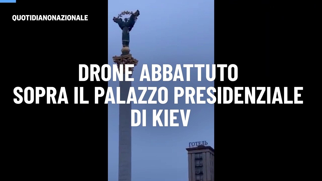 Drone abbattuto sopra il palazzo presidenziale di Kiev