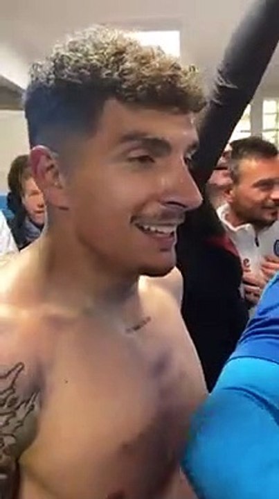 Napoli, festa per lo scudetto negli spogliatoi