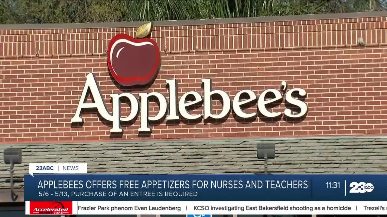 Applebees offers free appetizers for nurses and teachers - video ...