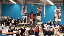 Ballot boxes arriving at the Sunderland election count 2023