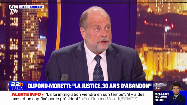Meurtre de Rose: Je n'ai pas laissé passer de failles estime Éric Dupond-Moretti (ministre de la Justice)