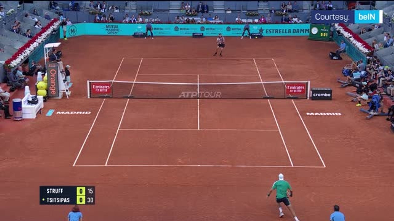 Struff stuns Tsitsipas to reach Madrid semis