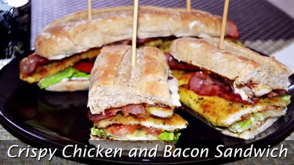 Crispy Chicken & Bacon Sandwich - Easy Sandwich Recipe