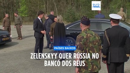 Zelenskyy quer Rússia no banco dos réus
