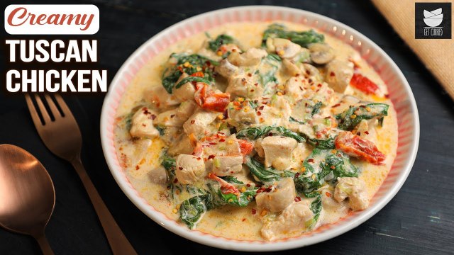 Tuscan Chicken Recipe With Sun-Dried Tomatoes | How To Make Tuscan Chicken? | Varun | Get Curried