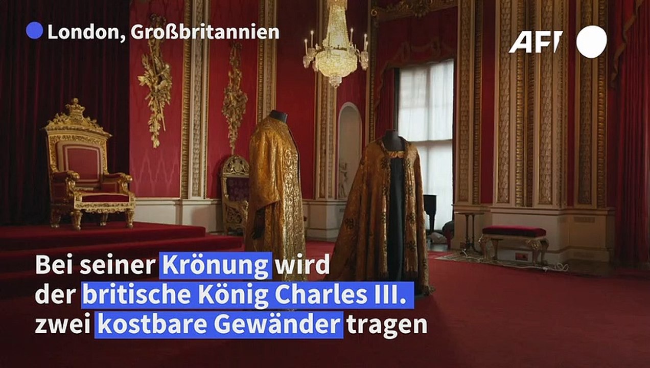 Prunkvolle Goldgewänder für Charles III. bei seiner Krönung