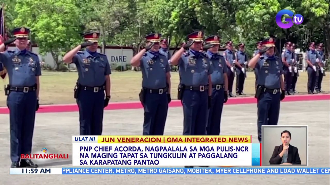 PNP Chief Acorda, nagpaalala sa mga pulis-NCR na maging tapat sa tungkulin at paggalang sa karapatang pantao | BT