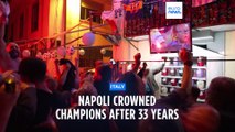 Fans celebrate after Naples wins first Serie-A title in 33 years