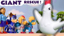 Paw Patrol Toys Rescue Story With A Giant Chickaletta Cartoon for Kids