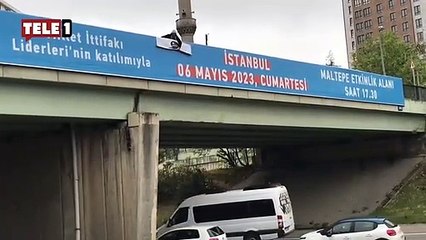 İstanbul'da otobana Gaffar Okkan afişi asıldı