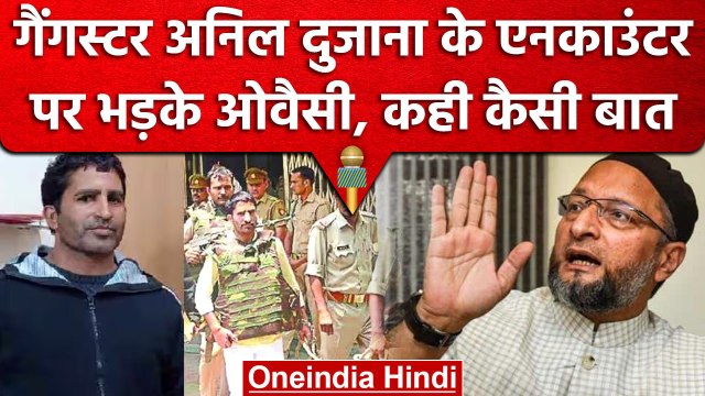 Anil Dujana Encounter : अनिल दुजाना के एनकाउंटर पर भड़के Asadduddin Owaisi, दिया ये बयान | वनइंडिया