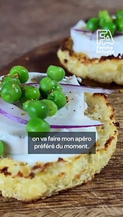 CUISINE ACTUELLE - Pizza de chou-fleur, chèvre et petits pois