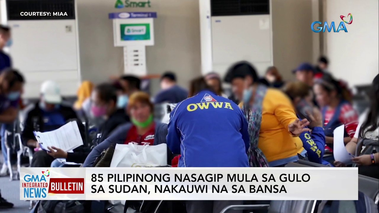 85 Pilipinong nasagip mula sa gulo sa Sudan, nakauwi na sa bansa | GMA Integrated News Bulletin