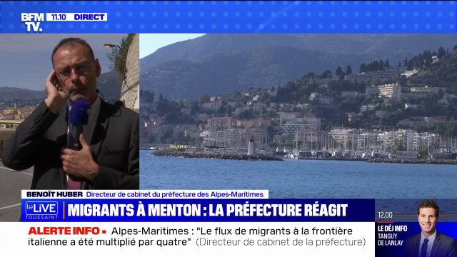 Benoît Huber, directeur de cabinet de la préfecture des Alpes-Maritimes: Depuis le début de l'année, nous avons un flux à la frontière franco-italienne qui a été multiplié par quatre